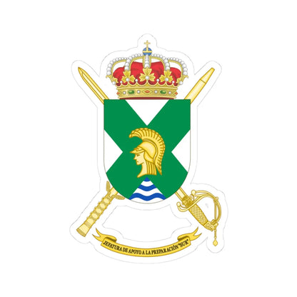 Coat of Arms of the Training Command - Sur (Spain) (Coat of Arms) STICKER Vinyl Kiss-Cut Decal 3 Inch White - The Sticker Space
