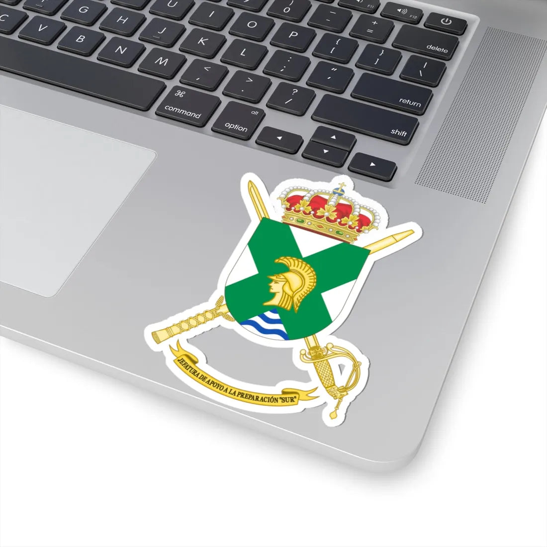 Coat of Arms of the Training Command - Sur (Spain) (Coat of Arms) STICKER Vinyl Kiss-Cut Decal - The Sticker Space