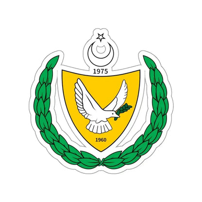 Coat of arms of the Turkish Federated State of Cyprus STICKER Vinyl Die-Cut Decal 4 Inch - The Sticker Space