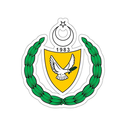 Coat of arms of the Turkish Republic of Northern Cyprus (1983-2007) STICKER Vinyl Die-Cut Decal - The Sticker Space
