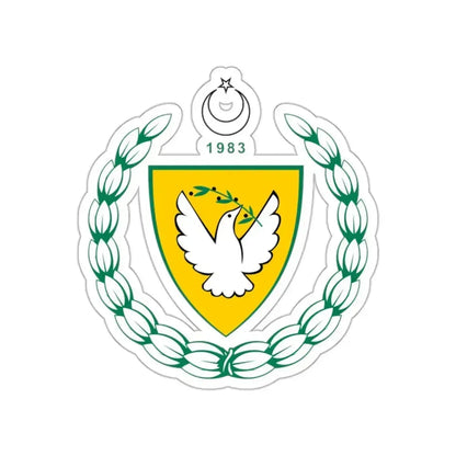 Coat of arms of the Turkish Republic of Northern Cyprus STICKER Vinyl Die-Cut Decal 2 Inch - The Sticker Space