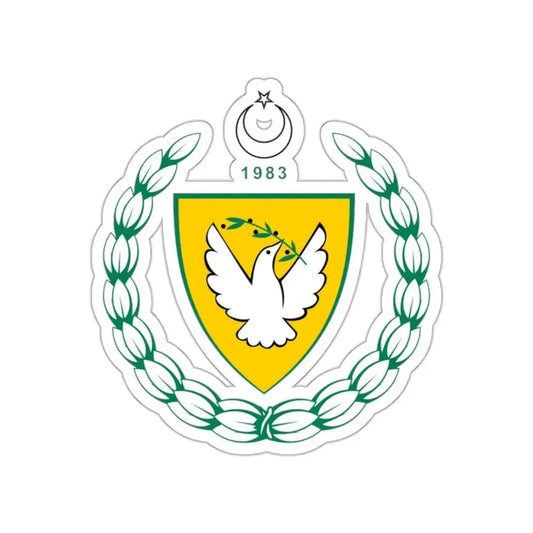 Coat of arms of the Turkish Republic of Northern Cyprus STICKER Vinyl Die-Cut Decal 2 Inch - The Sticker Space