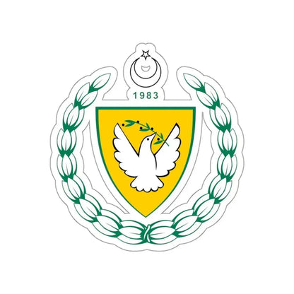 Coat of arms of the Turkish Republic of Northern Cyprus STICKER Vinyl Die-Cut Decal 3 Inch - The Sticker Space