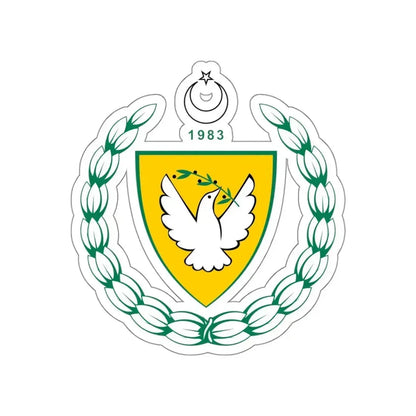Coat of arms of the Turkish Republic of Northern Cyprus STICKER Vinyl Die-Cut Decal 4 Inch - The Sticker Space