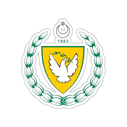 Coat of arms of the Turkish Republic of Northern Cyprus STICKER Vinyl Die-Cut Decal - The Sticker Space
