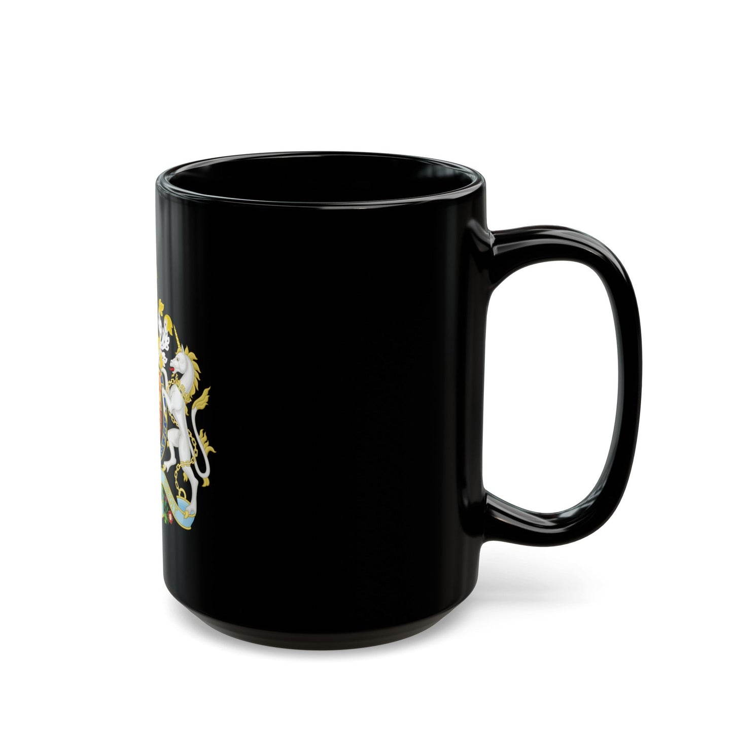 Coat of Arms of the United Kingdom (1801-1816) - Black Coffee Mug-The Sticker Space