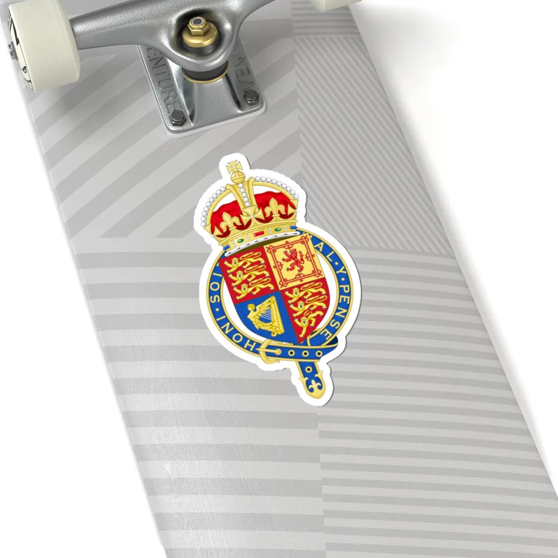 Coat of arms of the United Kingdom 1901-1952 abridged arms variant 1 (United Kingdom) (Coat of Arms) STICKER Vinyl Kiss-Cut Decal - The Sticker Space