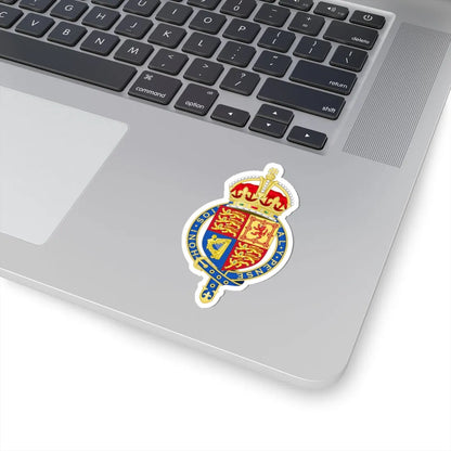 Coat of arms of the United Kingdom 1901-1952 abridged arms variant 1 (United Kingdom) (Coat of Arms) STICKER Vinyl Kiss-Cut Decal - The Sticker Space