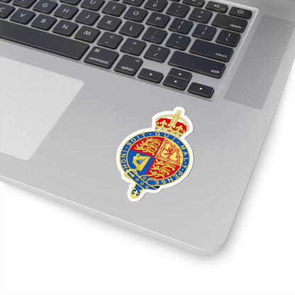 Coat of arms of the United Kingdom 1901-1952 abridged arms variant 2 (United Kingdom) (Coat of Arms) STICKER Vinyl Kiss-Cut Decal - The Sticker Space