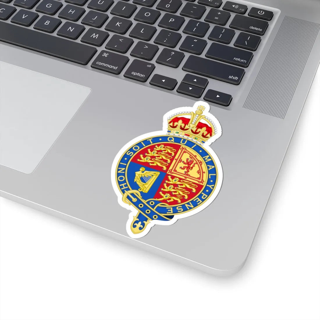 Coat of arms of the United Kingdom 1901-1952 abridged arms variant 2 (United Kingdom) (Coat of Arms) STICKER Vinyl Kiss-Cut Decal - The Sticker Space