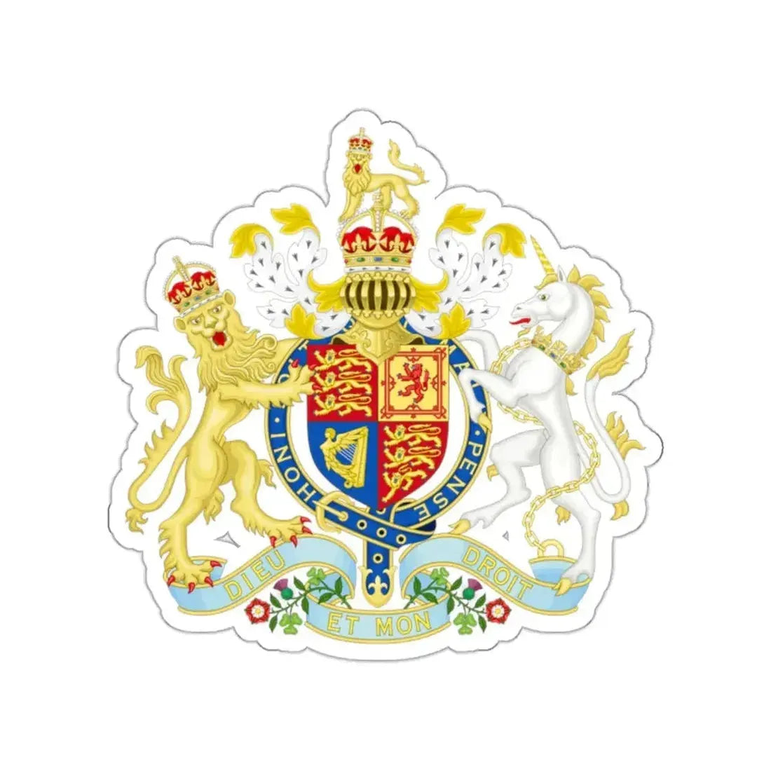Coat of arms of the United Kingdom (1901-1952) STICKER Vinyl Die-Cut Decal - The Sticker Space