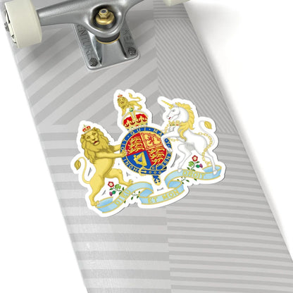 Coat of arms of the United Kingdom 1901 lesser arms (United Kingdom) (Coat of Arms) STICKER Vinyl Kiss-Cut Decal - The Sticker Space