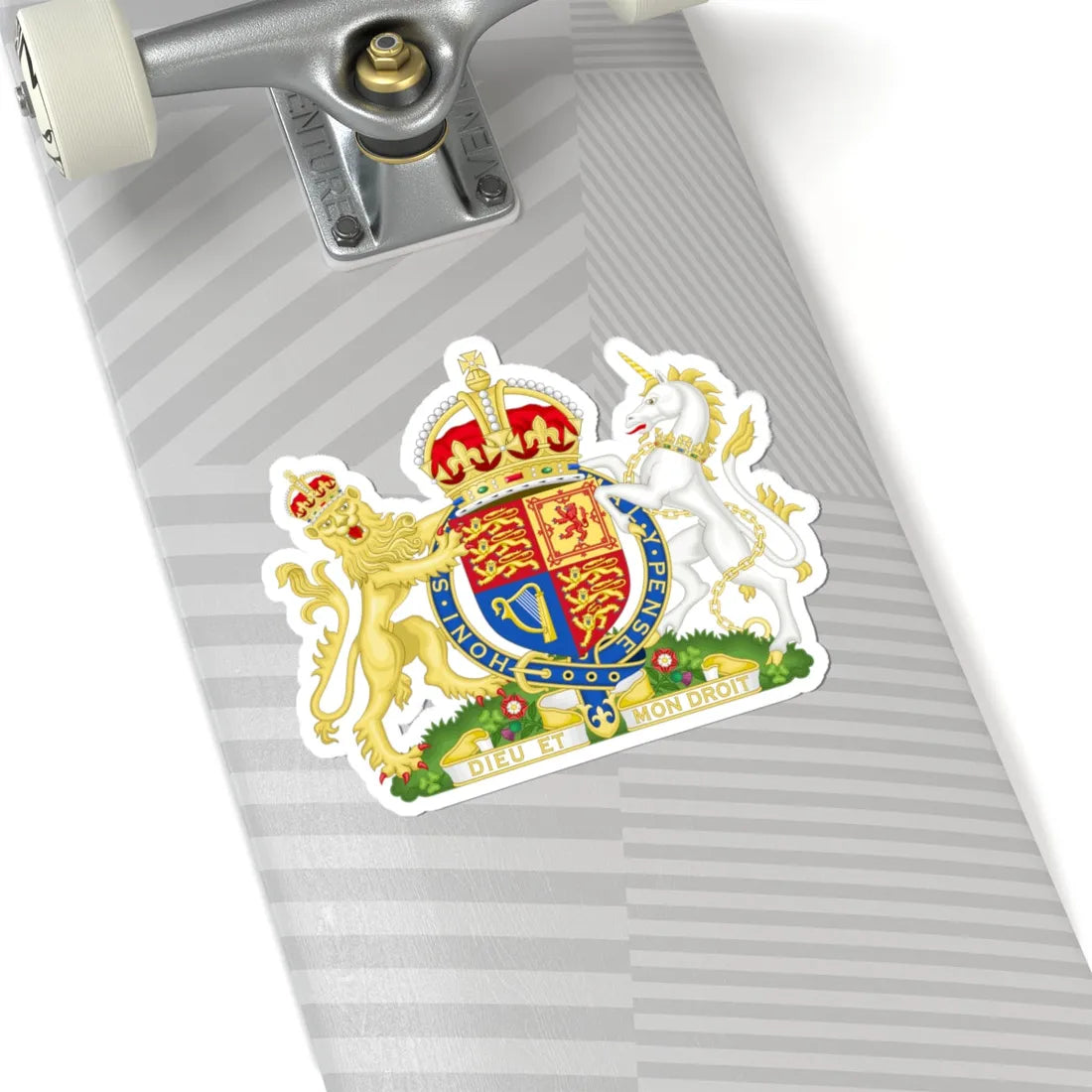 Coat of arms of the United Kingdom 1924-1952 lesser arms (United Kingdom) (Coat of Arms) STICKER Vinyl Kiss-Cut Decal - The Sticker Space