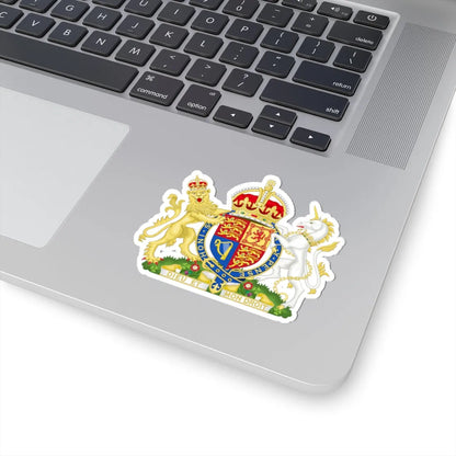 Coat of arms of the United Kingdom 1924-1952 lesser arms (United Kingdom) (Coat of Arms) STICKER Vinyl Kiss-Cut Decal - The Sticker Space