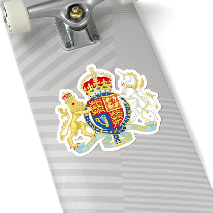 Coat of arms of the United Kingdom 2024 lesser arms (United Kingdom) (Coat of Arms) STICKER Vinyl Kiss-Cut Decal - The Sticker Space