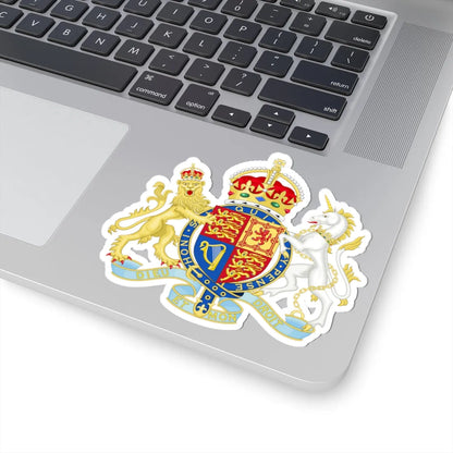 Coat of arms of the United Kingdom 2024 lesser arms (United Kingdom) (Coat of Arms) STICKER Vinyl Kiss-Cut Decal - The Sticker Space