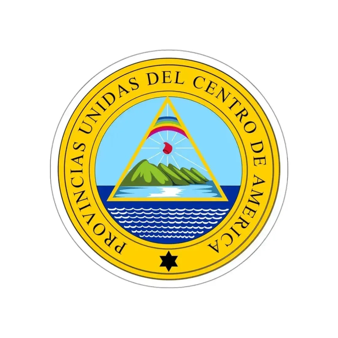 Coat of arms of the United Provinces of Central America STICKER Vinyl Die-Cut Decal 3 Inch - The Sticker Space