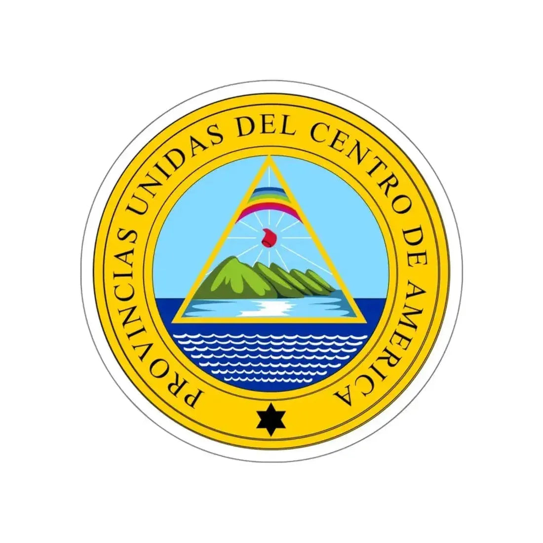 Coat of arms of the United Provinces of Central America STICKER Vinyl Die-Cut Decal - The Sticker Space