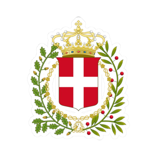 Coat of arms of the United Provinces of Central Italy (Italy) (Coat of Arms) STICKER Vinyl Kiss-Cut Decal 2 Inch White - The Sticker Space