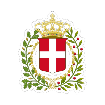 Coat of arms of the United Provinces of Central Italy (Italy) (Coat of Arms) STICKER Vinyl Kiss-Cut Decal 6 Inch White - The Sticker Space