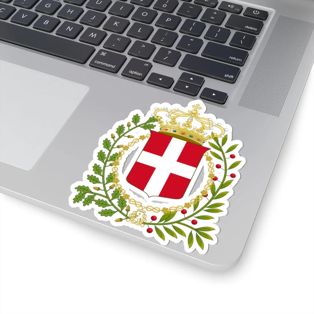 Coat of arms of the United Provinces of Central Italy (Italy) (Coat of Arms) STICKER Vinyl Kiss-Cut Decal - The Sticker Space