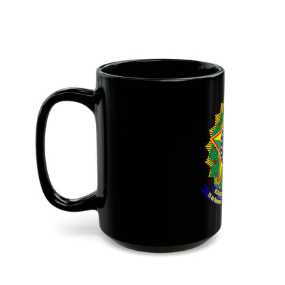 Coat of arms of the United States of Brazil - Black Coffee Mug-The Sticker Space