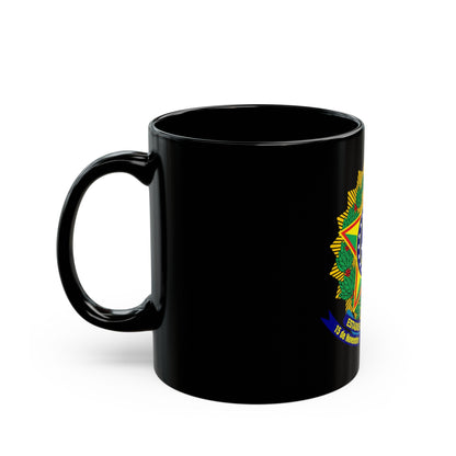 Coat of arms of the United States of Brazil - Black Coffee Mug-The Sticker Space