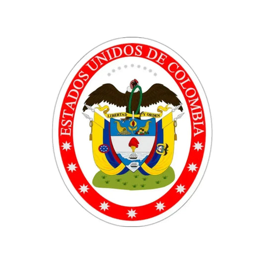 Coat of arms of the United States of Colombia STICKER Vinyl Die-Cut Decal 2 Inch - The Sticker Space