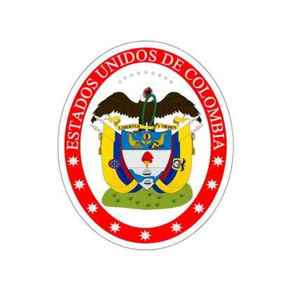 Coat of arms of the United States of Colombia STICKER Vinyl Die-Cut Decal - The Sticker Space