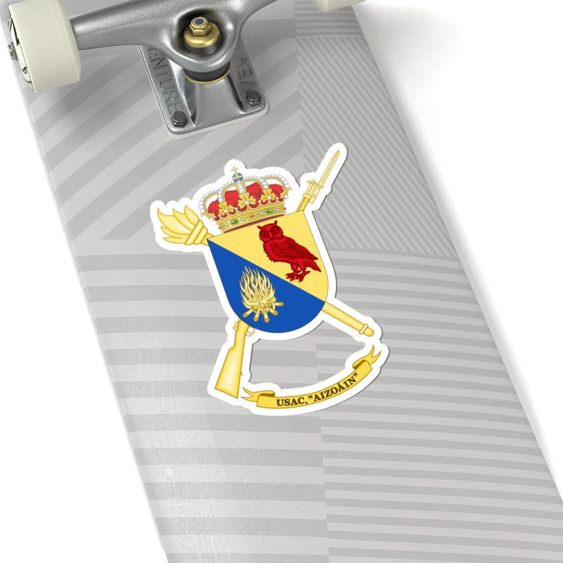 Coat of Arms of the USAC Aizoáin (Spain) (Coat of Arms) STICKER Vinyl Kiss-Cut Decal - The Sticker Space