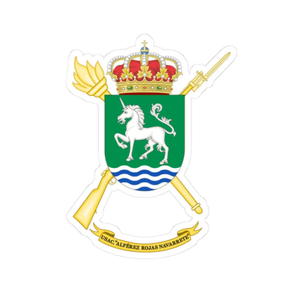 Coat of Arms of the USAC Alférez Rojas Navarrete (Spain) (Coat of Arms) STICKER Vinyl Kiss-Cut Decal 3 Inch White - The Sticker Space