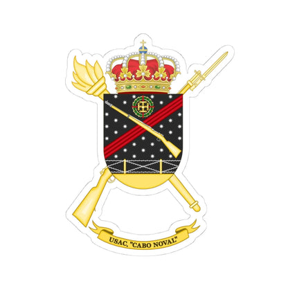 Coat of Arms of the USAC Cabo Noval (Spain) (Coat of Arms) STICKER Vinyl Kiss-Cut Decal 4 Inch White - The Sticker Space