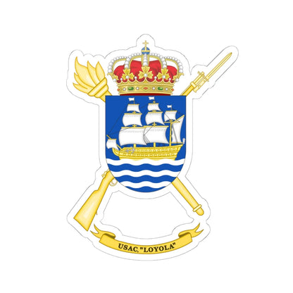 Coat of Arms of the USAC Loyola (Spain) (Coat of Arms) STICKER Vinyl Kiss-Cut Decal 6 Inch White - The Sticker Space