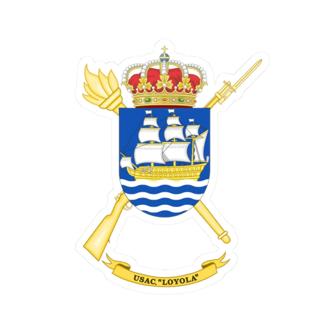 Coat of Arms of the USAC Loyola (Spain) (Coat of Arms) STICKER Vinyl Kiss-Cut Decal - The Sticker Space