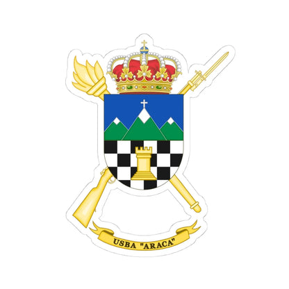 Coat of Arms of the USBA Araca (Spain) (Coat of Arms) STICKER Vinyl Kiss-Cut Decal 4 Inch White - The Sticker Space