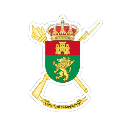 Coat of Arms of the USBA Cid Campeador (Spain) (Coat of Arms) STICKER Vinyl Kiss-Cut Decal 6 Inch White - The Sticker Space