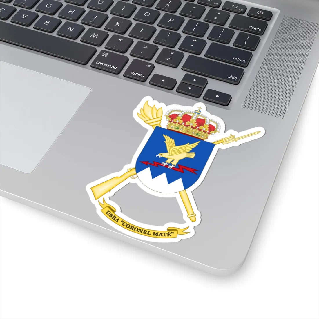 Coat of Arms of the USBA Coronel Maté (Spain) (Coat of Arms) STICKER Vinyl Kiss-Cut Decal - The Sticker Space