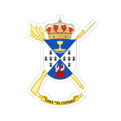 Coat of Arms of the USBA El Copero (Spain) (Coat of Arms) STICKER Vinyl Kiss-Cut Decal 6 Inch White - The Sticker Space