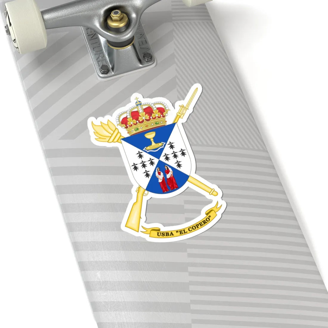 Coat of Arms of the USBA El Copero (Spain) (Coat of Arms) STICKER Vinyl Kiss-Cut Decal - The Sticker Space