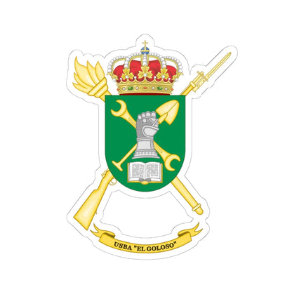 Coat of Arms of the USBA El Goloso (Spain) (Coat of Arms) STICKER Vinyl Kiss-Cut Decal 6 Inch White - The Sticker Space
