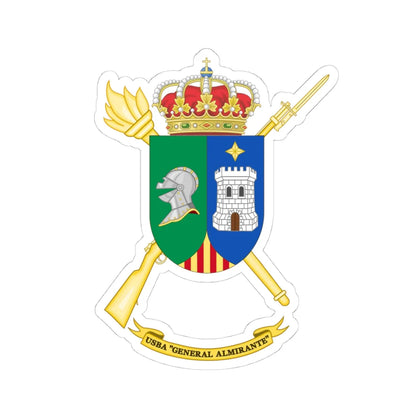 Coat of Arms of the USBA General Almirante (Spain) (Coat of Arms) STICKER Vinyl Kiss-Cut Decal 4 Inch White - The Sticker Space