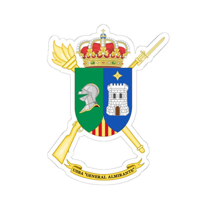 Coat of Arms of the USBA General Almirante (Spain) (Coat of Arms) STICKER Vinyl Kiss-Cut Decal 6 Inch White - The Sticker Space