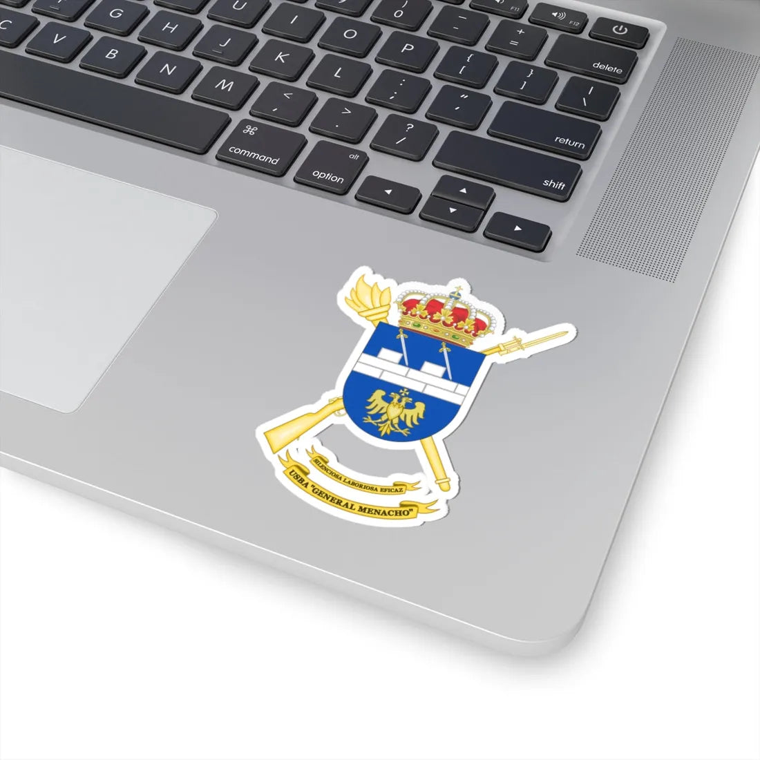 Coat of Arms of the USBA General Menacho (Spain) (Coat of Arms) STICKER Vinyl Kiss-Cut Decal - The Sticker Space