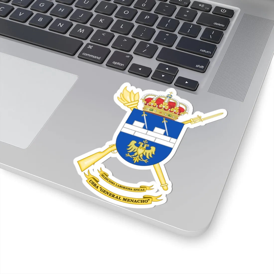 Coat of Arms of the USBA General Menacho (Spain) (Coat of Arms) STICKER Vinyl Kiss-Cut Decal - The Sticker Space