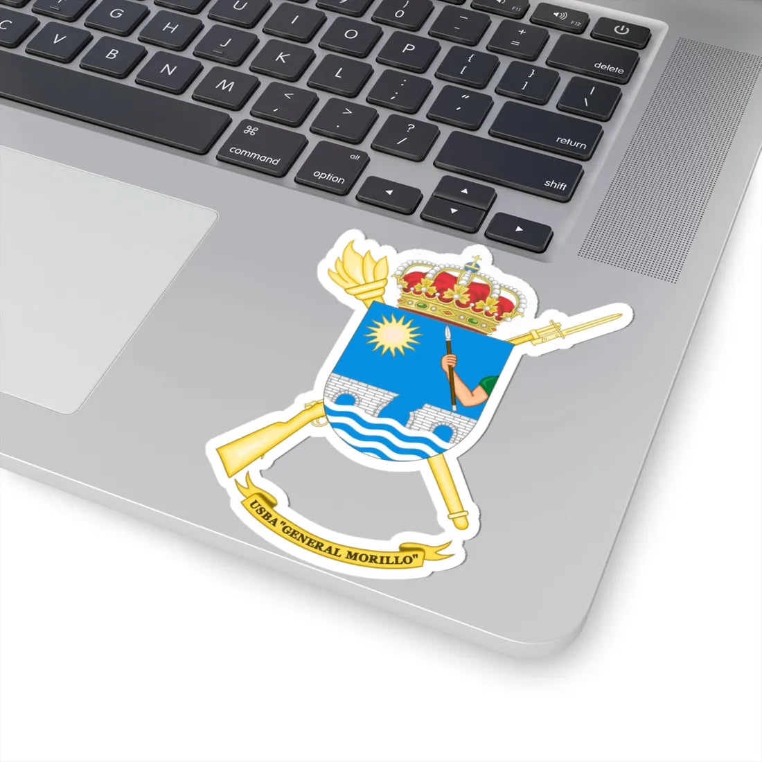 Coat of Arms of the USBA General Morillo (Spain) (Coat of Arms) STICKER Vinyl Kiss-Cut Decal - The Sticker Space