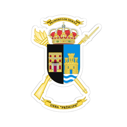Coat of Arms of the USBA Príncipe (Spain) (Coat of Arms) STICKER Vinyl Kiss-Cut Decal 6 Inch White - The Sticker Space
