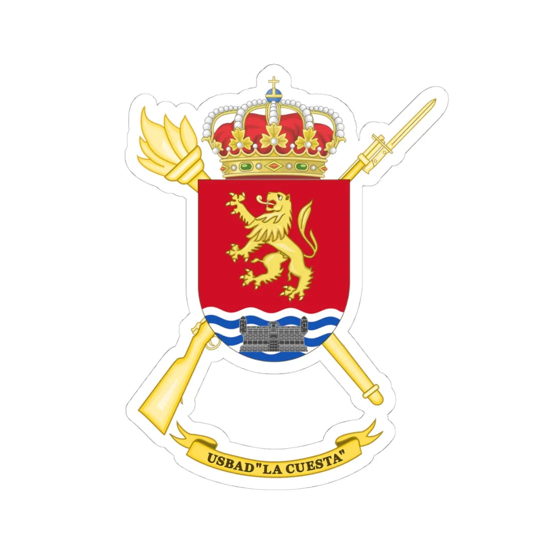 Coat of Arms of the USBAD La Cuesta (Spain) (Coat of Arms) STICKER Vinyl Kiss-Cut Decal - The Sticker Space