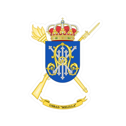 Coat of Arms of the USBAD Melilla (Spain) (Coat of Arms) STICKER Vinyl Kiss-Cut Decal 2 Inch White - The Sticker Space