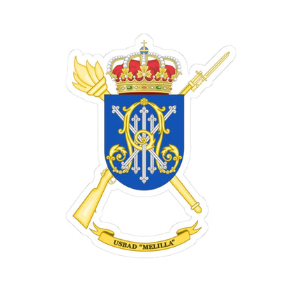 Coat of Arms of the USBAD Melilla (Spain) (Coat of Arms) STICKER Vinyl Kiss-Cut Decal 3 Inch White - The Sticker Space