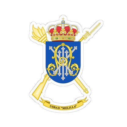Coat of Arms of the USBAD Melilla (Spain) (Coat of Arms) STICKER Vinyl Kiss-Cut Decal 6 Inch White - The Sticker Space